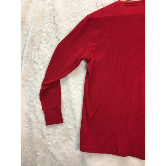 Land's End Long Sleeve Shirt Men's Small Red Casual Buttons - Picture 9 of 11